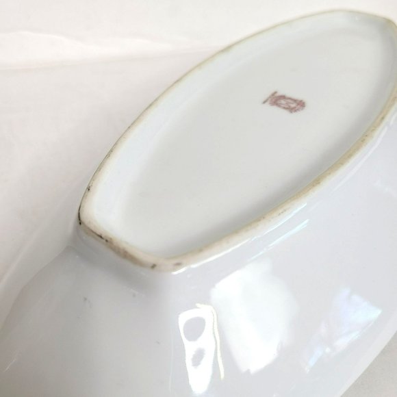 Vintage Noritake Hand Painted Oval Relish Candy Dish w/ Handles-12" - Picture 7 of 15